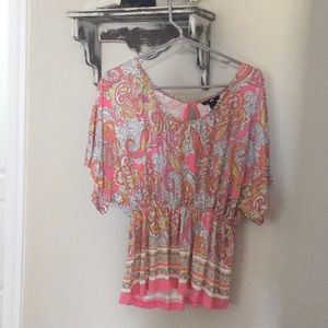 Pink paisley loose fitting top
